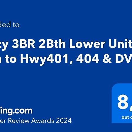 토론토 Cozy 3Br 2Bth Lower Unit, A Min To Hwy401, 404 & Dvp 빌라 외부 사진